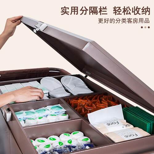 酒店宾馆客房带门带盖带锁多功能手推布草车保洁服务车清洁工作车