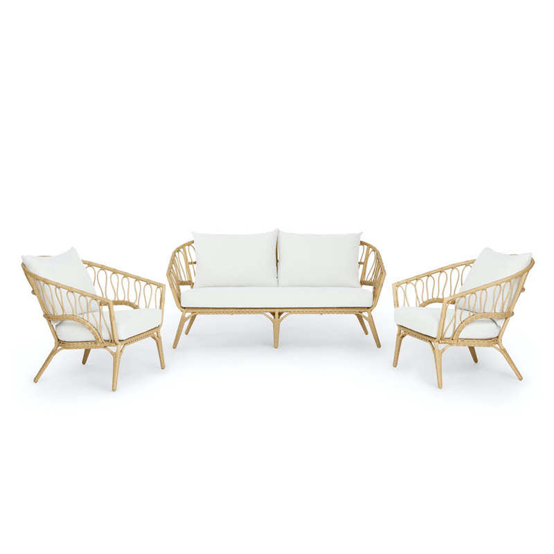 户外藤编沙发茶几组合别墅露天阳台双人藤椅民宿客栈庭院休闲桌椅