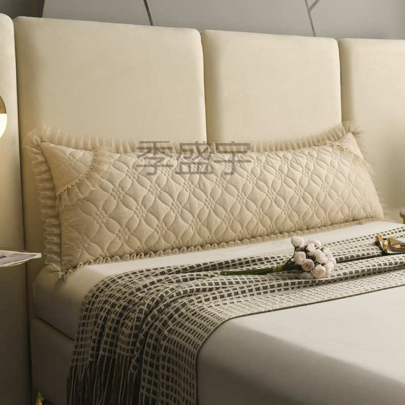 GS7N双人长枕套蕾丝花边1.2/1.5/1.8米夹棉加厚成人枕头套加长枕