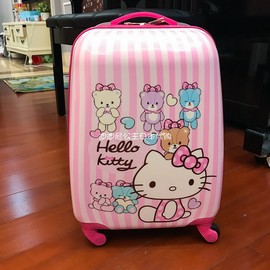 日本hellokitty儿童，行李箱16寸小学生旅游箱，万向轮拉杆箱