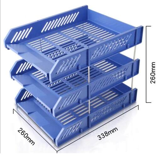 三层文件盘文件座文件框档案整理桌面收纳架文件筐多层文件架办公