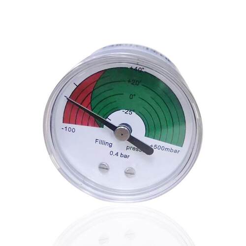 供应充气柜气压计轴向全钢SF6气压表YBF64Z/-100~500mbar工厂直供