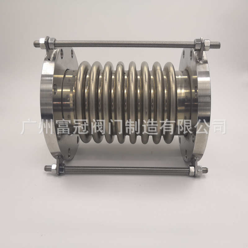 304不锈钢波纹拉杆式补偿器 通用型伸缩节 蒸汽管道膨胀节DN100