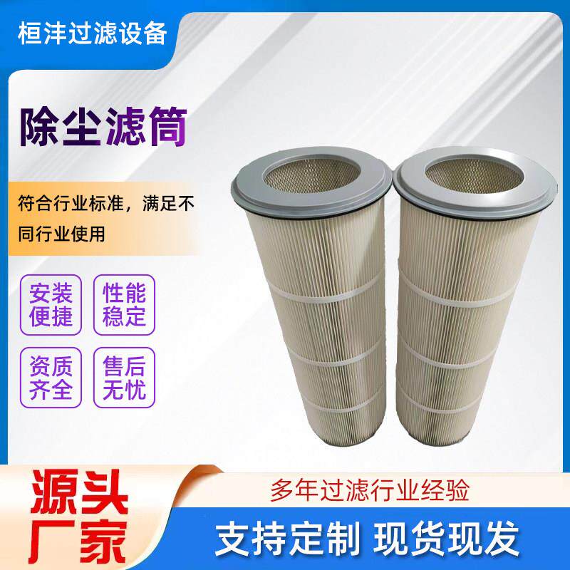法兰工业喷涂除尘滤芯 除尘器粉末回收滤筒 钢厂除尘滤筒