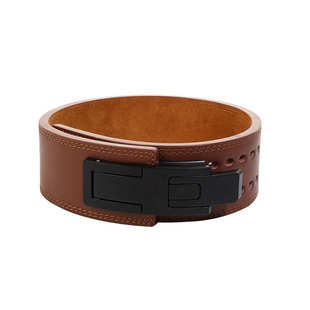 运动力量举重护腰带牛皮健身腰带训练硬拉深蹲自动杠杆扣男女批发