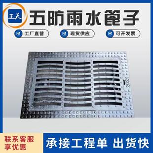 750市政排水水务篦子 五防球墨铸铁雨水篦子防沉降雨水口箅子450
