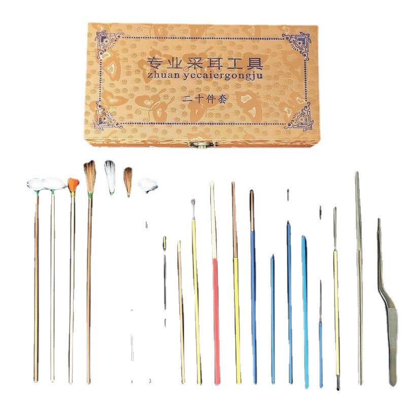 采耳工掏具专业指套21装洁师清耳朵拇灯耳充电手握灯打耳毛
