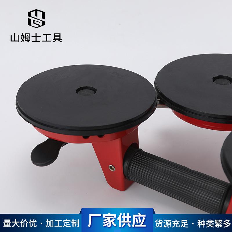 厂家活动型三爪大红色瓷砖玻璃吸盘 三头玻璃真空吸盘