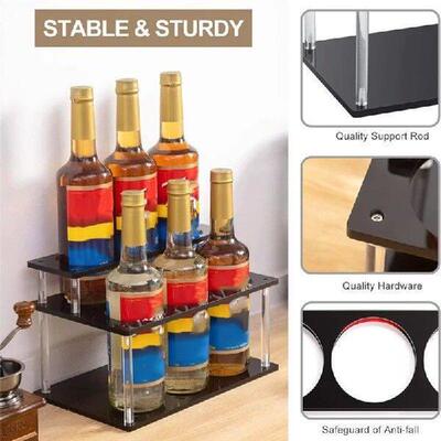 【24 Hours Sale】Coffee Syrup Rack, 2-Tier Acrylic