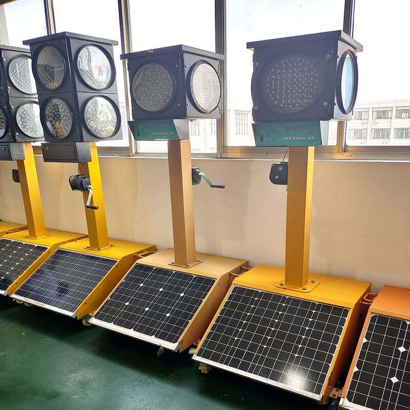 移动式红绿灯太阳能满屏灯重量级底盘移动可移动太阳能红绿灯