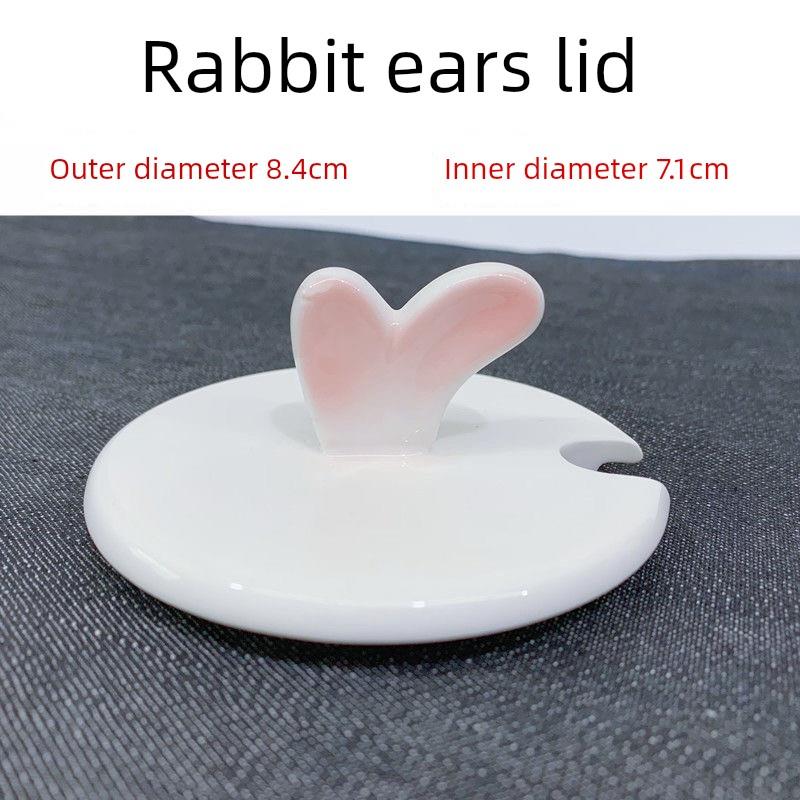 亚光马克杯盖 陶瓷杯盖子创意圆形牛奶挖孔杯盖直径8 9cm定制包邮