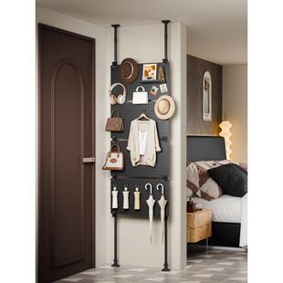 洞洞板置物架超薄门后收纳多层墙上顶天立地卧室玄关衣帽挂衣