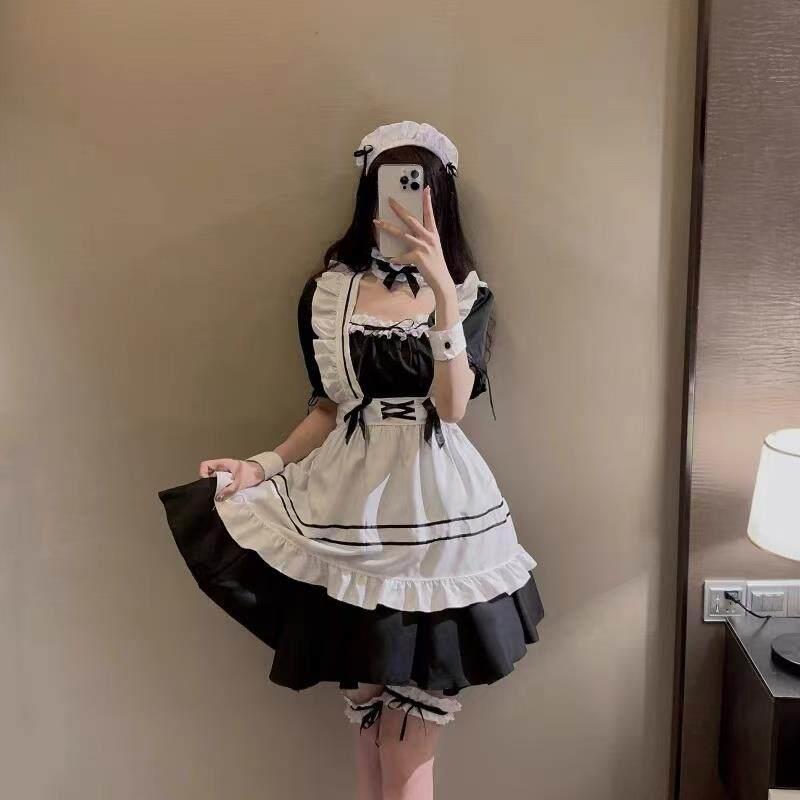 女仆装大码套装伪娘cos服装洛丽塔轻熟女佣日系可爱女装大佬日常