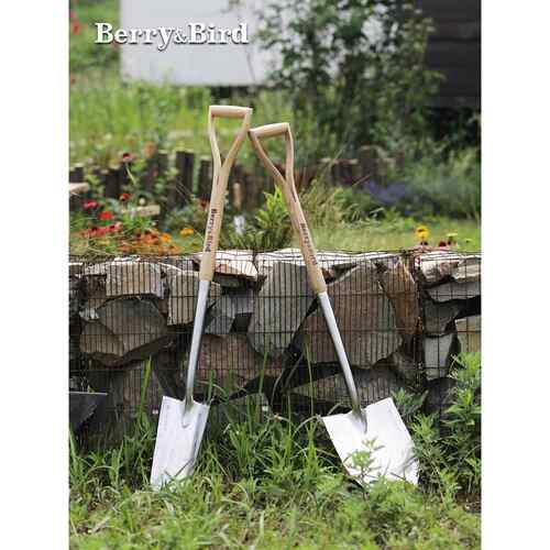 Berry&Bird加厚不锈钢大铲子铁锹铁铲户外挖土种植农具BB园艺工具