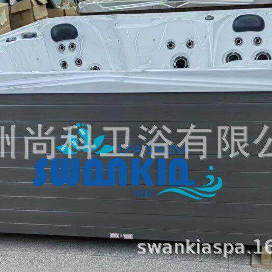 别墅SPA户外大池浴缸2米水疗浴缸恒温智能浴缸冲浪豪华按摩浴缸