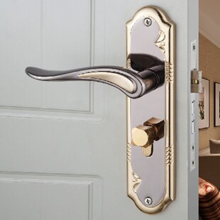 金间黑室内门锁 建材机 小50静音卧室门把手房门锁实木门锁具家装