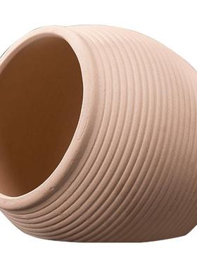 鱼缸摆件陶罐躲避洞迷你鹦鹉繁殖屋陶瓷蘑菇小屋套装装饰造景虾窝