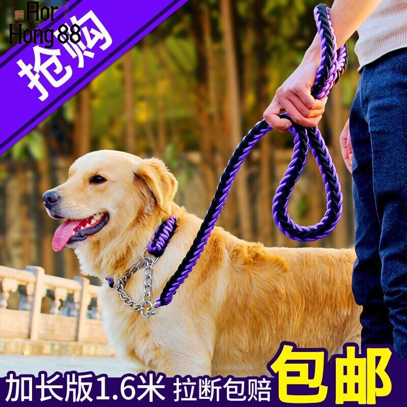 遛狗绳牵引绳拴狗绳子狗链子小型犬中型犬大型犬金毛二哈拉布拉多