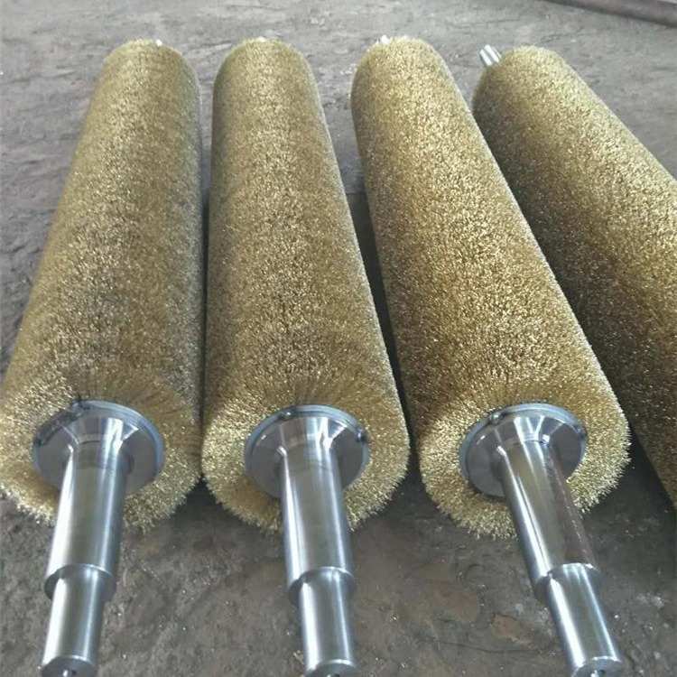 厂家定做淬火工业钢丝刷辊钢板除锈除毛刺不锈钢丝滚筒刷铜丝刷