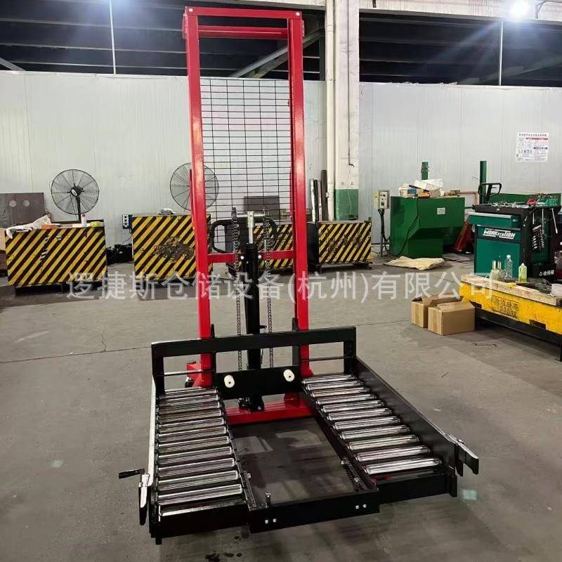 杭州非轴标手动堆车模上料车滚筒高辊筒滚550具手摇滚动平台车