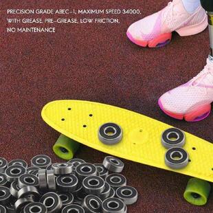 Deep Set 608 Bearing ABEC 2RS 60Pcs Groove 8X22X7 Ball