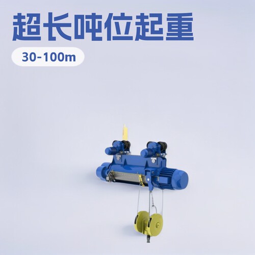 超长吨位30-100m电动葫芦双钩双吊点同升同降钢丝绳起重机运行