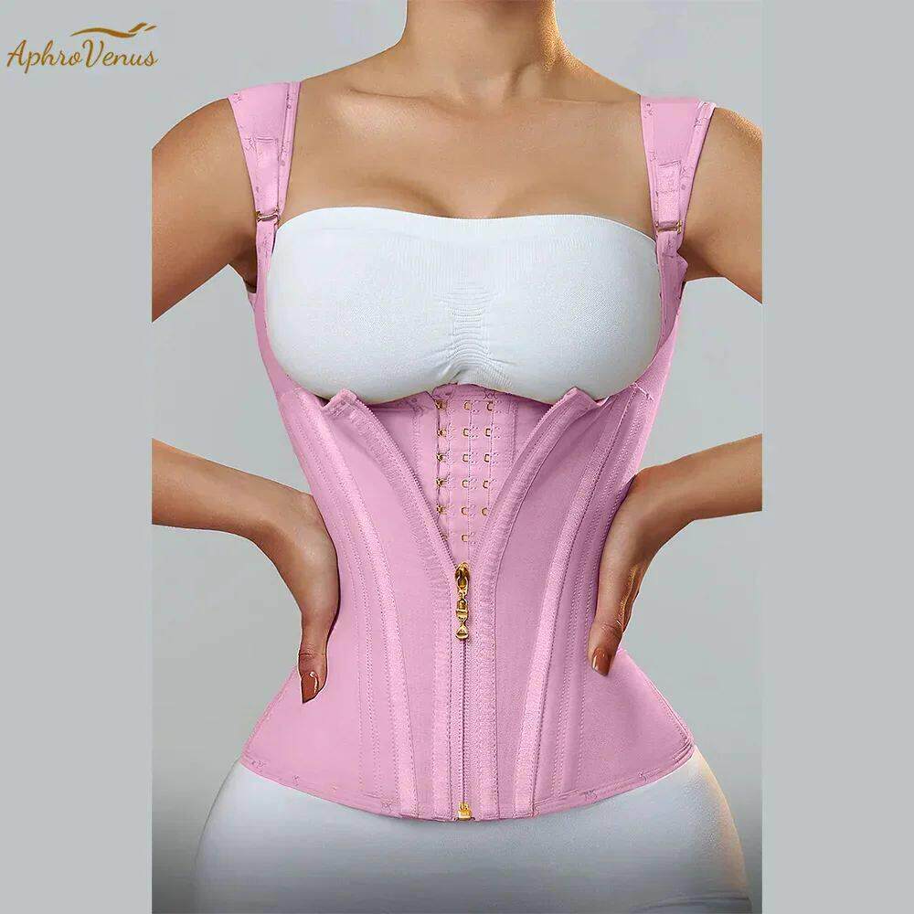 Fajas Colombianas Women Double Compression Waist Trainer Cor - 实物图