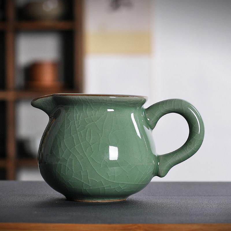 青瓷冰裂茶海龙泉哥窑陶瓷公道杯功夫茶具配件分茶器匀杯中式家用