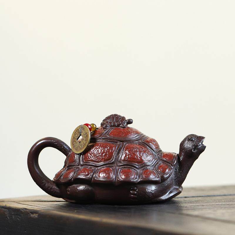 宜兴原矿百目紫泥全手工紫砂壶一件起批 富甲天下茶壶创意泡茶器