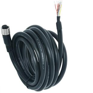 线 工O业机广濑孔高柔电相源触发线屏蔽电源线康耐视M12芯BH母头I