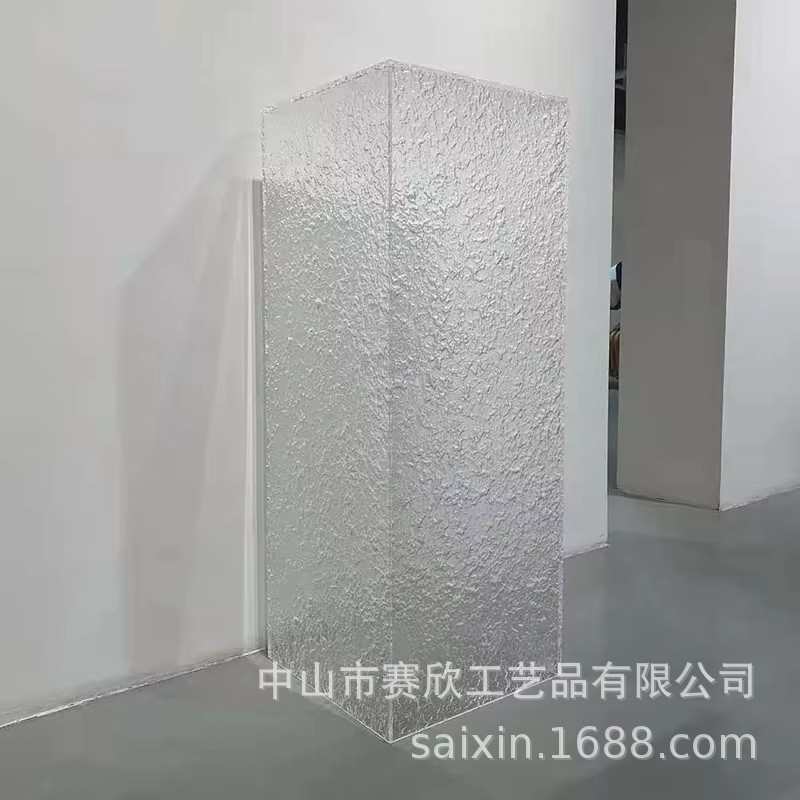 透明四方布置引道酒店柱光导装饰亚克水晶婚庆具力场地台路摆