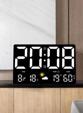 销售大屏钟气压感应湿AL721662度天能气钟多功彩色气象温钟801挂2