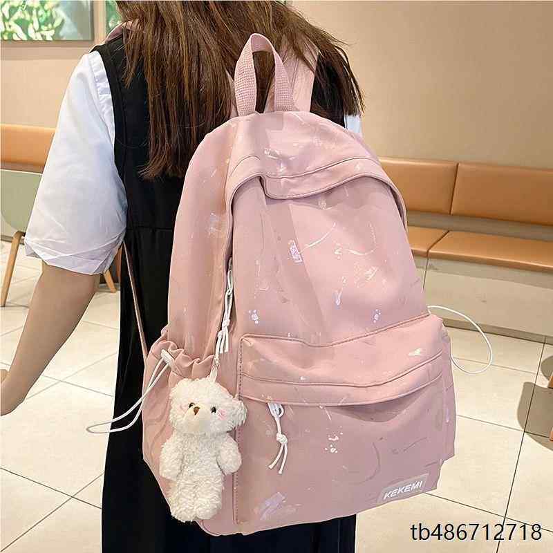 学书包女SEO高中学s生初中生in森系百搭亮面高颜值耐脏双生小肩包