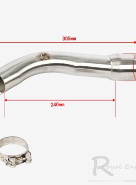 托测摩车FZ10跑00F烤Z1N改装不锈钢中段蓝811中段转接头弯管