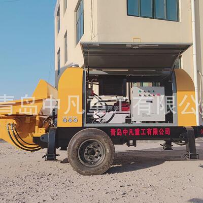 中凡重工全自动地泵 农村建房山体护坡垫层浇筑隧道建设混凝土泵