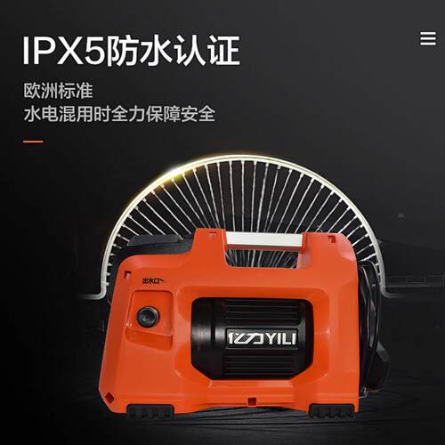 亿力1500W鱼雷家用洗车机手提感应电机YLQ4450G 高压清洗机洗车泵