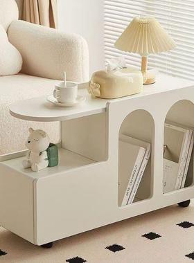 沙发简约茶19086几客小厅奶小户型用边柜网家红移动推车创意油侧