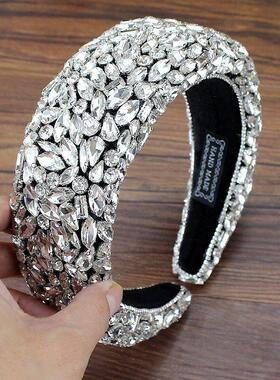 Sparkly Full Clear Crystal Gem Headbands Padded Diamante Rhi