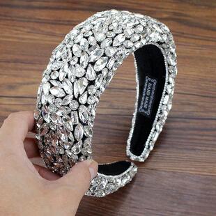 Sparkly Full Clear Crystal Gem Headbands Padded Diamante Rhi