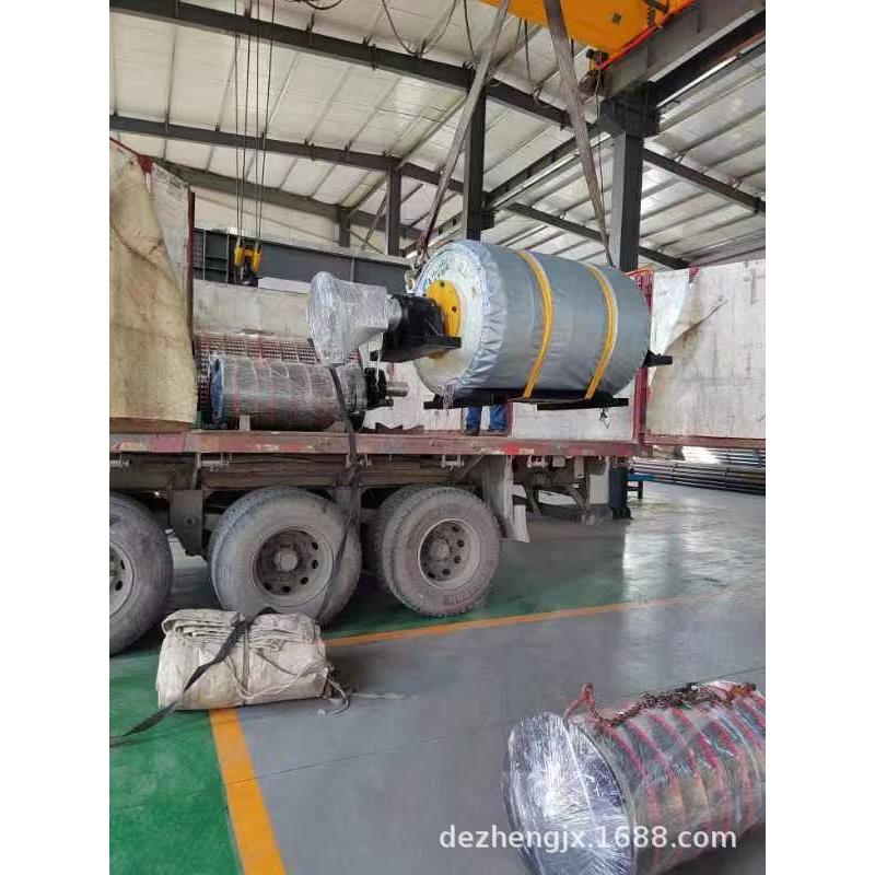 不锈钢长形排渣滚排筒输送滚IYO轴滚传送聚氨酯辊孔筒包胶铸胶渣