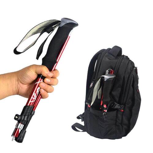 5 Section Outdoor Fold Trekking Pole Camping Portable Walkin