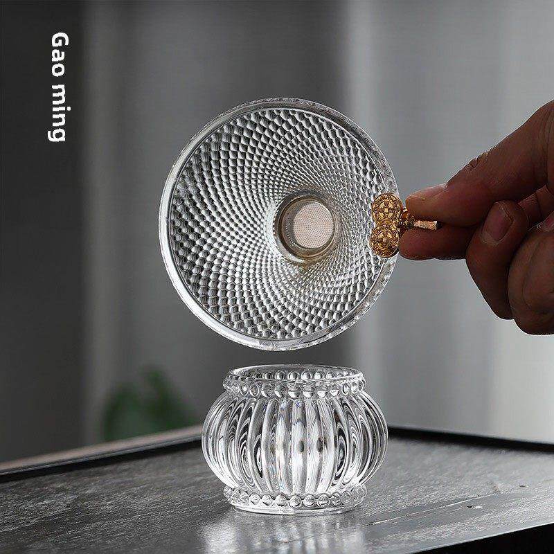 玻璃茶叶过滤器茶滤创意功夫茶具配件滤网茶漏斗公道杯泡茶神器