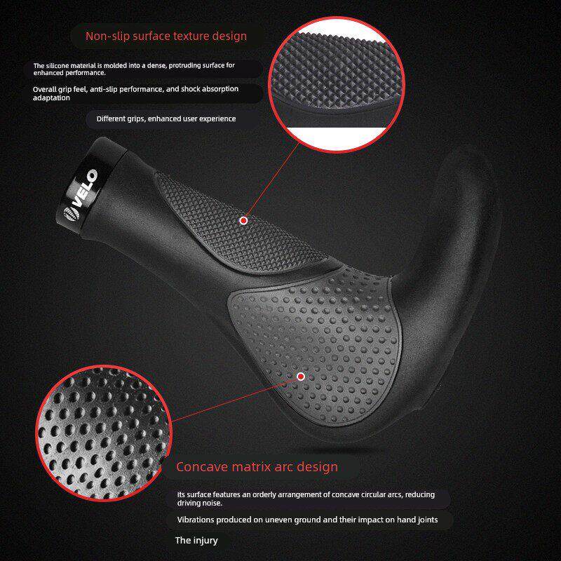 velo维乐自行车把套舒适山地车副把手柄工学一体副把牛角肉球配件