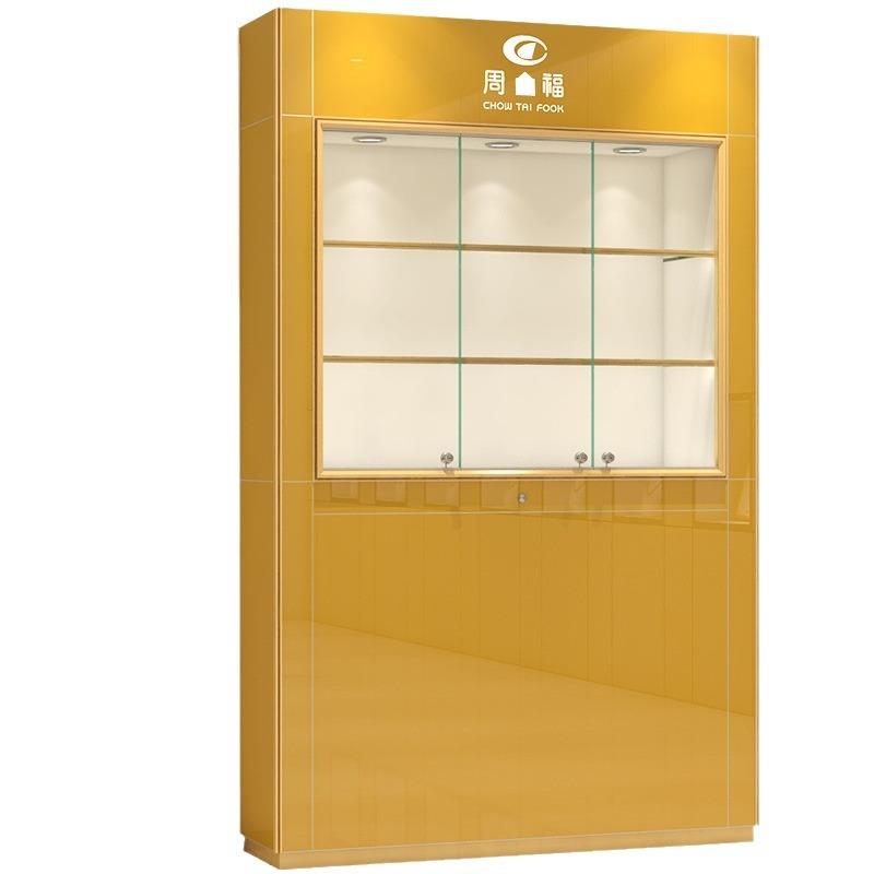 靠墙两层背柜公司珠宝店婚纱店商品展示柜超市店面玻璃展示架