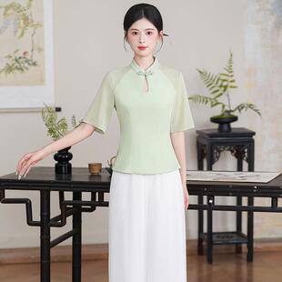 2025新款 足浴技师服美容工衣288短袖 长裤 新中式