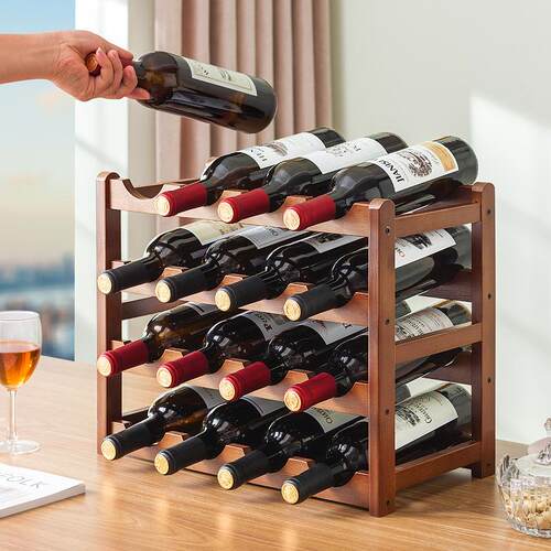 创意红酒架摆件桌面多层红酒展示架客厅家用葡萄酒格架放酒瓶托架
