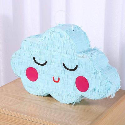 皮纳塔儿童生日派对用品聚会游戏砸糖道具敲打式pinata蓝色彩云朵