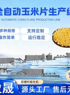 玉米片加工设备早餐谷物圈膨化机全自动双螺杆挤压机食品生产线