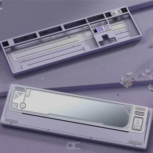 QK101三模机械键盘套件 阳极铝壳 RGB灯效 支援客制化代组装