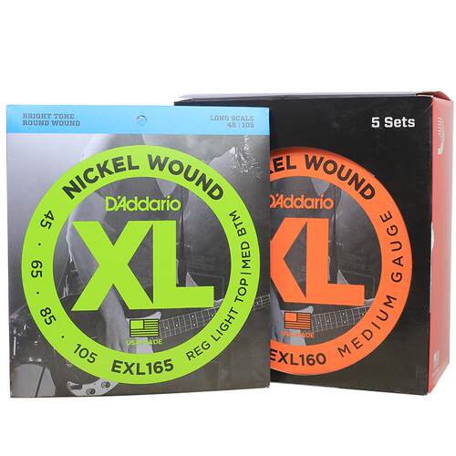 达达里奥美产琴弦电贝斯弦电贝司弦EXL170 EXL160 45-130 50-135